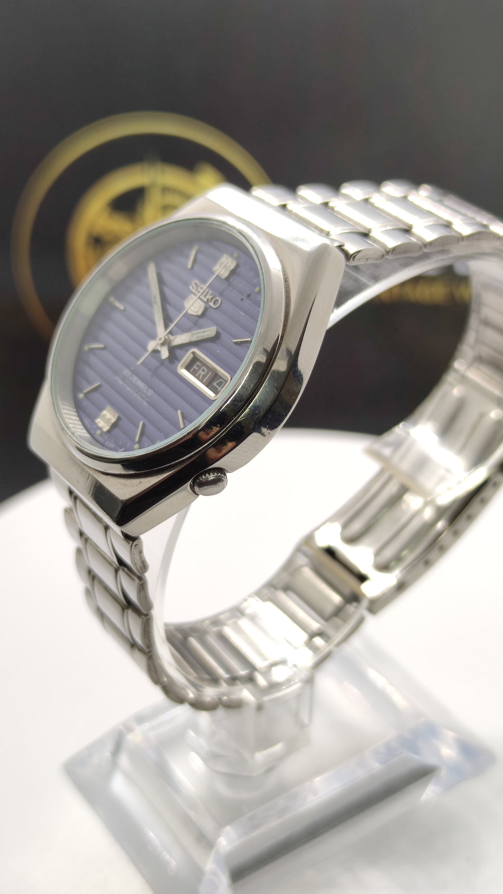 Seiko 5 Vintage Automatico - Calibro 6309-8239 - Quadrante Blu Texture Rayé