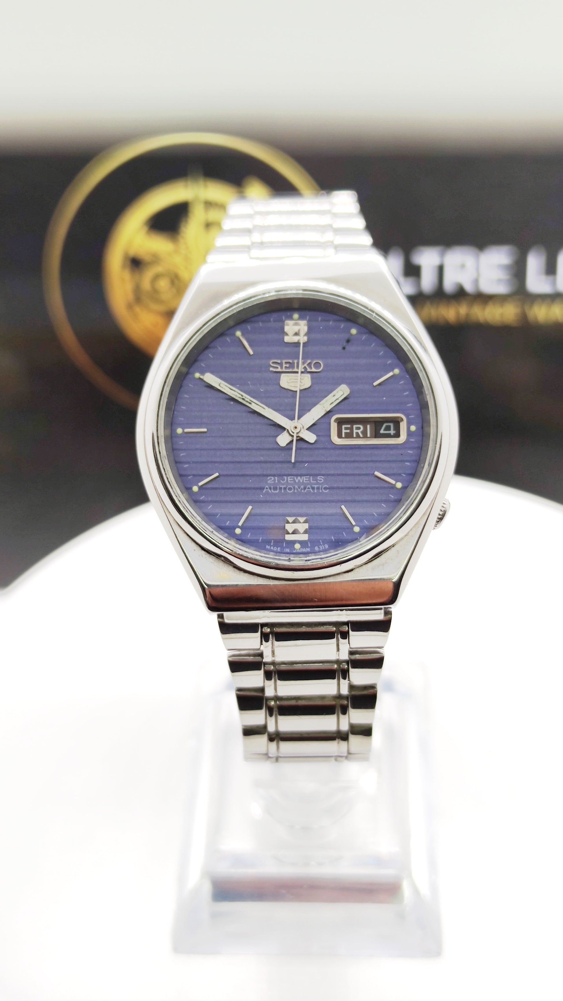 Seiko 5 Vintage Automatico - Calibro 6309-8239 - Quadrante Blu Texture Rayé