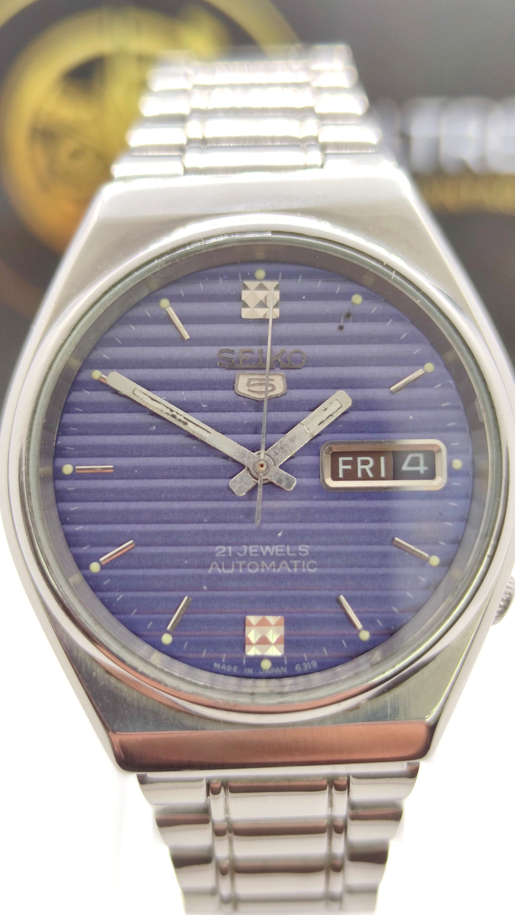 Seiko 5 Vintage Automatico - Calibro 6309-8239 - Quadrante Blu Texture Rayé