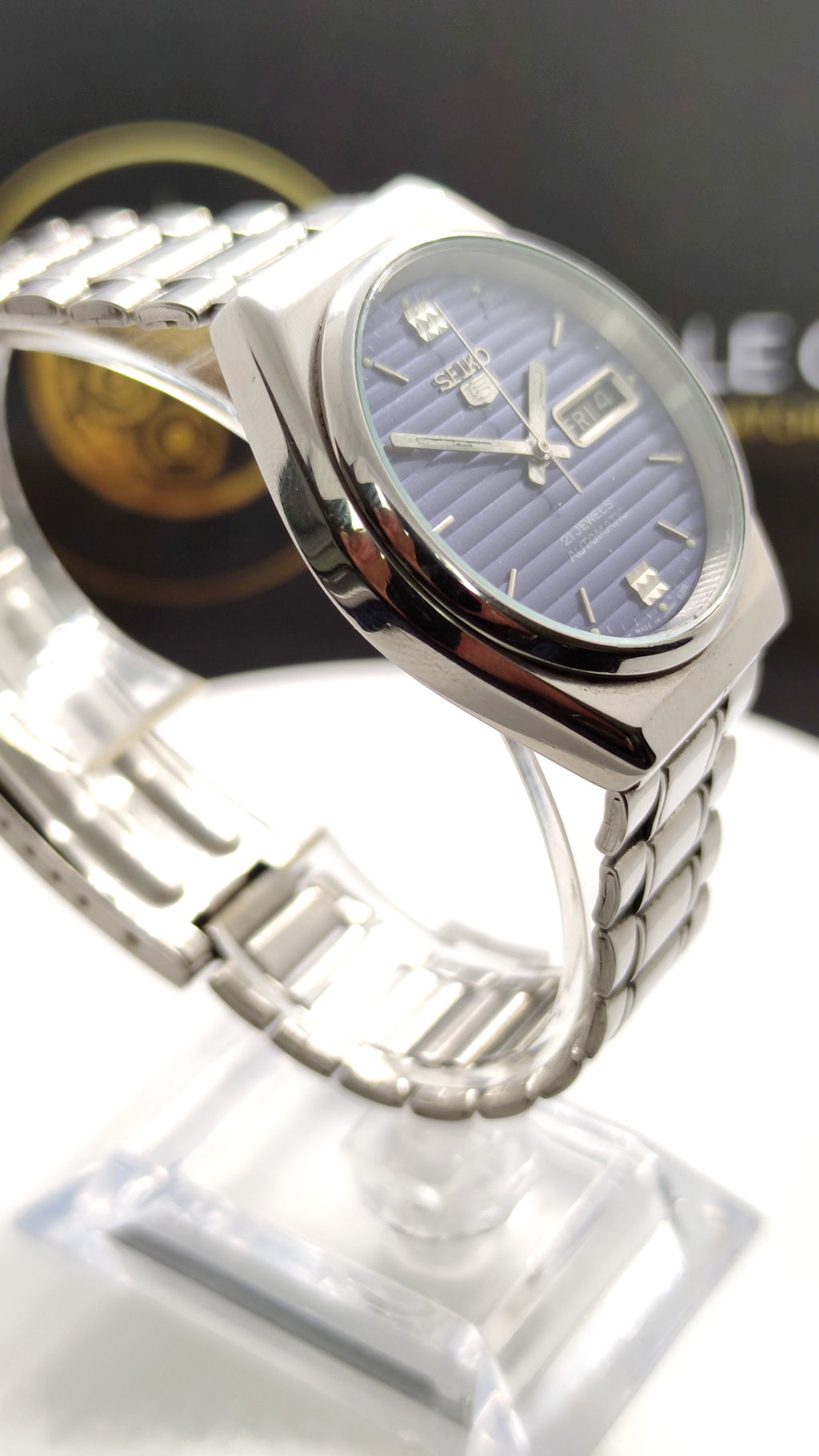 Seiko 5 Vintage Automatico - Calibro 6309-8239 - Quadrante Blu Texture Rayé